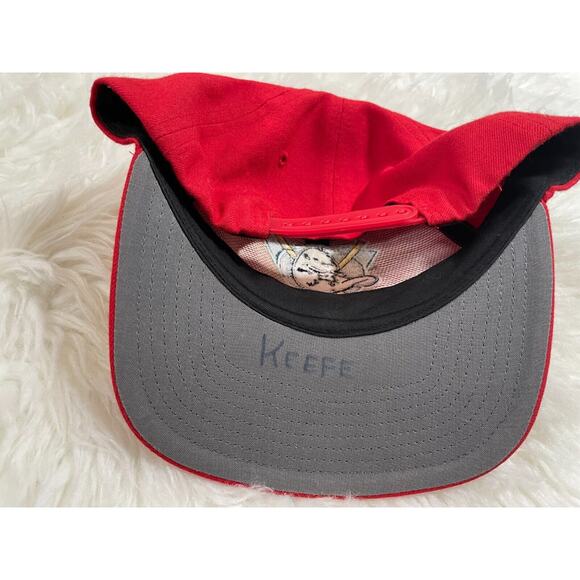 Anaheim Mighty Ducks Vintage 90's Twins Enterprise RED Snapback Cap Hat **RARE** - Picture 7 of 12